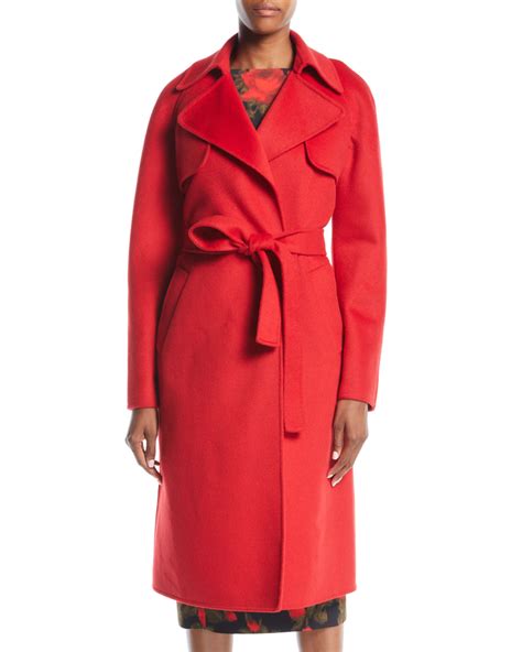 michael kors collection double face cashmere melton trench robe coat|Shop MICHAEL Michael Kors Melton Wool.